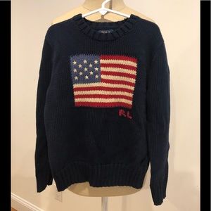 Gently used Boys Ralph Lauren Flag Knit Sweater